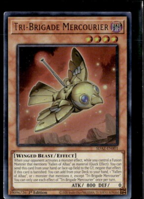 Yugioh Tri-Brigade Mercourier 1st Edition Albalz Strike Structure Deck Holo LP-image