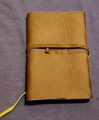 Leather Bound Journal for Men/Women, Rustic Vintage 9x6 Inch dark brown-image