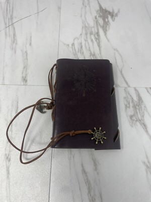 LUXURY Leather Bound Artisan Journal Travel Captain Yellow Pages-image