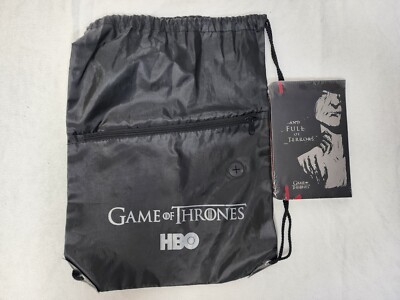 GAME OF THRONES Black Leather Bound Journal, Sealed New And Hbo GOT Duffle Bag -image