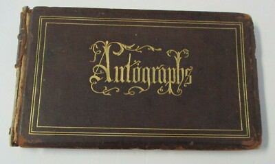 1875-1893 AUTOGRAPH ALBUM, 36 Entries, M.W. Snyder, Kingston, Ulster County, NY-image