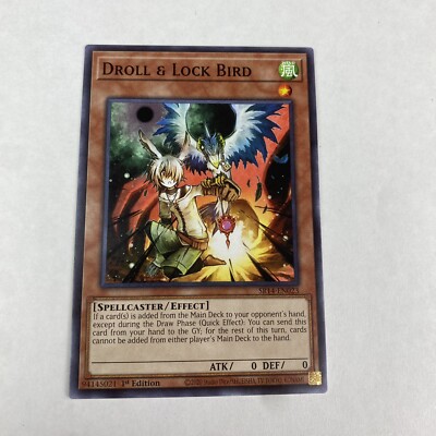 yugioh Droll & Lock Bird SR14-EN023 Fire Kings Structure Deck 1st Edition Common-image
