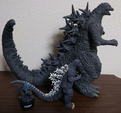 Godzilla Soft Vinyl Figure Set of 3 King Monster 2023 1984 Bottle Figure-image