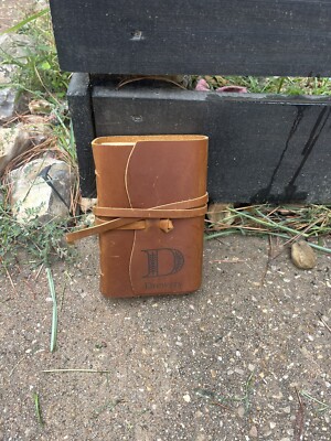 Hand bound  Leather Journal Engraving Optional-image