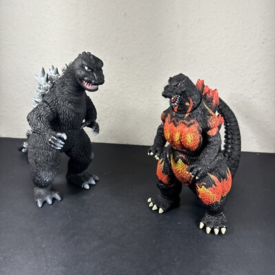 07 & 02 Toho Bandai Godzilla Classic 7” Vinyl Action Figure Kaiju Fire-image