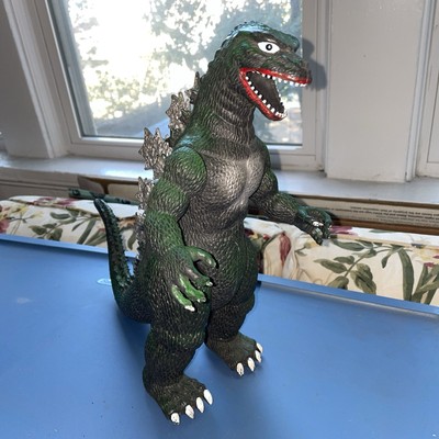 Vintage GODZILLA 13” Action Figure Articulated Toho Green Imperial Toy Toho 1985-image