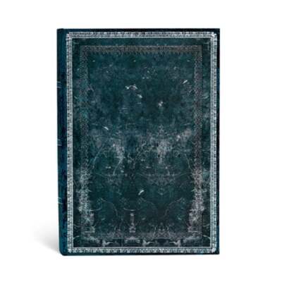 Midnight Steel Hardcover Journals MIDI 144 Pg Lined Old Leather Collection: New-image