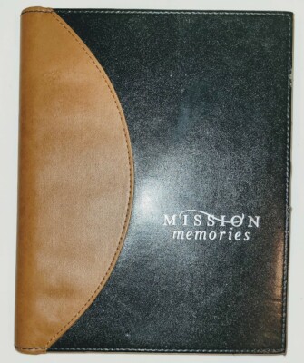Mission Memories Fill In The Blank Memory Book Leather Spiral Bound-image