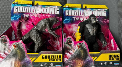 Godzilla x Kong The New Empire KONG & GODZILLA REAL FEEL Action Figures Pair-image
