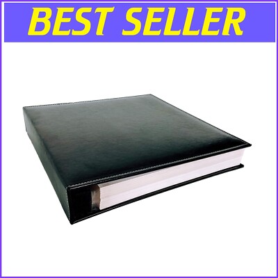 Elegant Black Photo Album with 100 Self-Stick Pages - Perfect for Special Events-image
