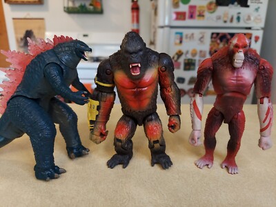 Godzilla x Kong The New Empire 2024 Playmates Figure Lot of 3-image