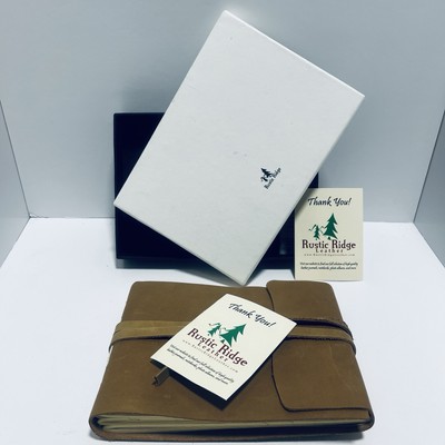 Leather Photo Album Scrapbook 4x6 5x7 Vintage Rustic Ridge Handmade Genuine NEW-image