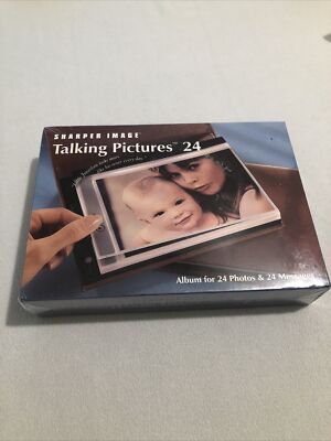 Sharper Image Talking Pictures 24: Album 24 Photos & 24 Messages Photo Album NEW-image