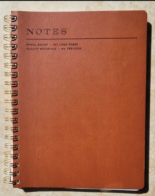 Fringe Studio Notebook Journal ~ COGNAC Quality Materials Spiral 192 lined pages-image