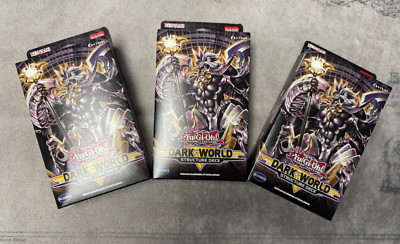 3x Yu-Gi-Oh! Dark World Structure Deck 1st Edition - New Sealed Free Shipping-image
