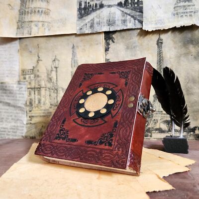 Vintage Personalized Gift Leather Journal Dairy Notebook Journal 200 Pages Or...-image