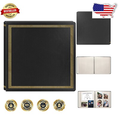 Luxury Black Magnetic Photo Album with Expandable Pages - Perfect for Graduation-image