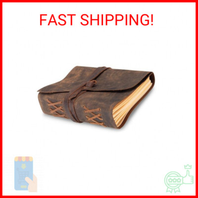 Leather Journal Lined Notebook Paper - MOONSTER® Leather Bound Journals for Writ-image