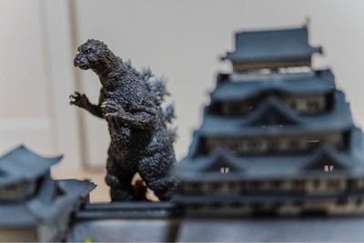 M1 Godzilla Approaching Nagoya Castle!! Garage Kit, Completed, Painted Figure-image