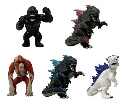 Godzilla x Kong 2.5 Inch Plastic Die-Cast Figure 5 Pack Godzilla Kong Skar Shimo-image