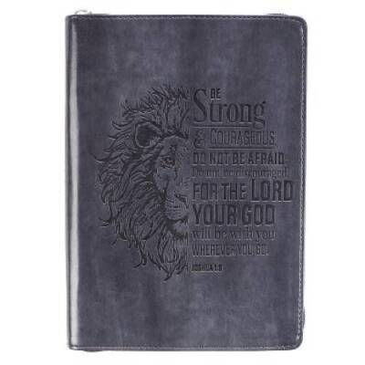 Be Strong And Courageous LuxLeather Journal - Leather Bound - VERY GOOD-image