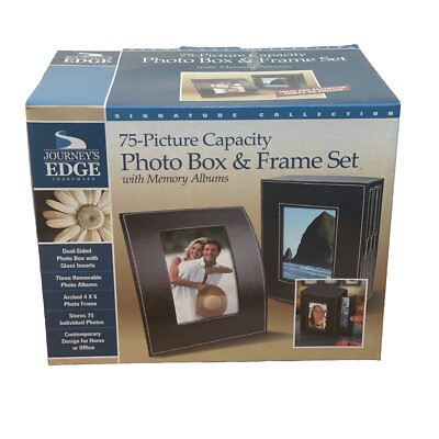 Photo Frame & Box Set 3 Albums 4x6 Holds 75 Photos-image