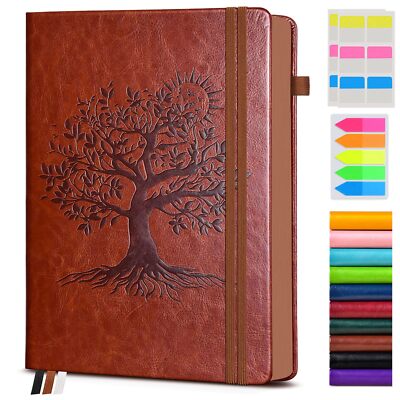 8.5x11 Inch Leather Journal A4 Lined Notebook for Work School Writing-image