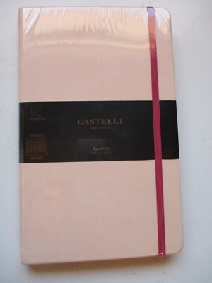 NEW CASTELLI MILANO GRID HARDCOVER NOTEBOOK JOURNAL square Luxe Pink 240pg Bound-image
