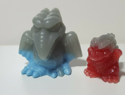 Lot of 2 Custom Godzilla & Rodan Kaiju Resin Action Figures-image