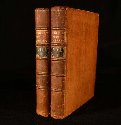 1772 2vol A Journal of the Swedish Ambassy 1st Edition Leather-image