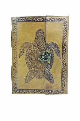 Leather Cover Journey Notebook Diary Vintage Note Book Blank Writing Bound Large-image