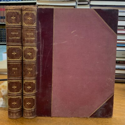 1893 Revue Illustrée - Bi-Weekly French Art Journal - Nicely Bound - Two Vols.-image