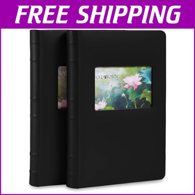 Archival Black Photo Albums in Bonded Leather - Perfect for Weddings & Keepsakes-image