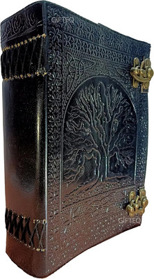 600 Pages Handmade Vintage Tree of Life Antique Looking Leather Blank Book Bound-image