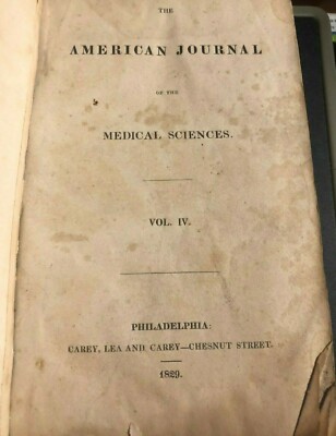 The AMERICAN JOURNAL of MEDICAL SCIENCES Vol IV Philadelphia 1829 w/ Plates Rare-image