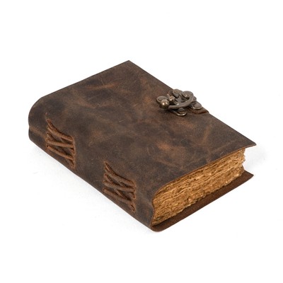 NomadCraftsCo. Leather Journal with Lock - Book of Shadows Journal, Vintage J...-image