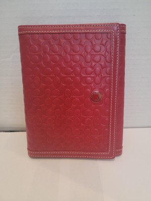 NEW COACH Photo Album  Red/orange  Leather Case 6