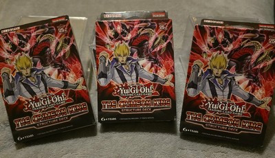 Yu-Gi-Oh Cards Structure Deck 1st Edition THE CRIMSON KING New Factory Sealed X3-image