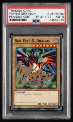 Wayne Grayson Joey Wheeler Signed Red-Eyes B. Dragon Yu-Gi-Oh Structure Deck PSA-image