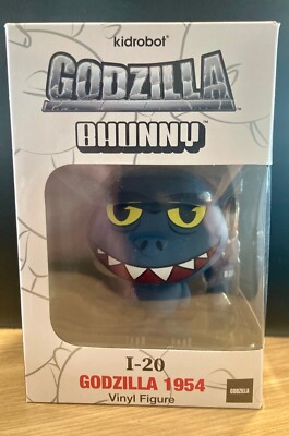 NEW Kidrobot Bhunny I-20 GODZILLA 1954 Vinyl Figure with Bhunny Paw Keychain-image