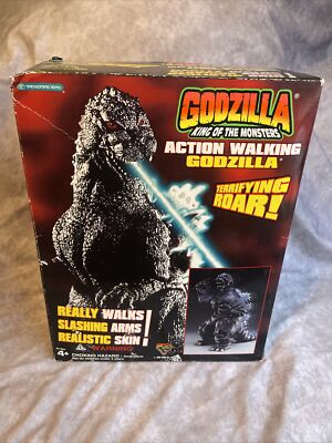 Godzilla King Of The Monsters Action Walking Godzilla Trendmasters Working Rare-image