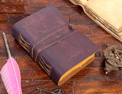 Handmade Mother of Earth Embossed Bound Leather Journal Diary For Unisex Adult-image