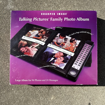 Sharper Image Talking Pictures Family Photo Album 96 Photos and 24 Messages-image