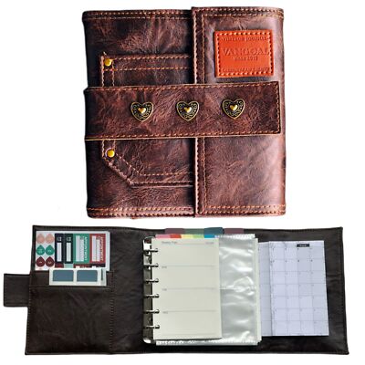VANGOAL Loose-leaf Leather Bound Journal 6.3x5.9