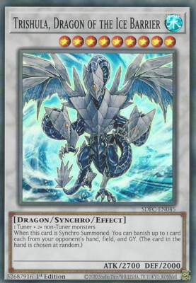 Yugioh! Trishula, Dragon of the Ice Barrier - SDFC-EN045 - Super Rare - 1st Edit-image
