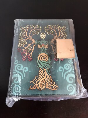 Tree of Earth Handmade Leather Bound Writing Journal Diary Deckle Lock Notebook-image