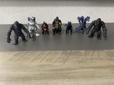 Godzilla And Kong 7 Action Figure Lot Toho / Bandai Some Rare-image