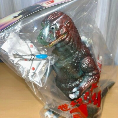 M1 Original Godzilla with Jet Plane Blue Clay Molding Color First Godzilla 1954-image