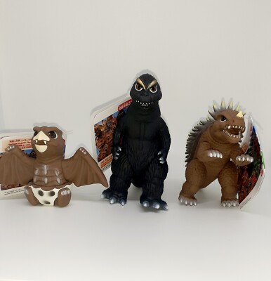 Bandai Monster Doll Gojiban Lot Of 3 Baby Godzilla Rodan Anguirus 2021 NEW-image