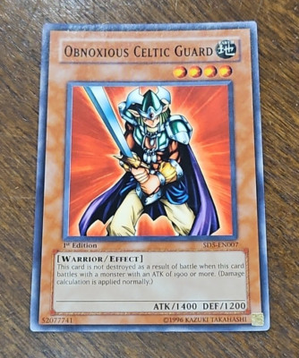 Yugioh! Obnoxious Celtic Guard - Unlimited SD5-EN007 Common 1st Edition-image